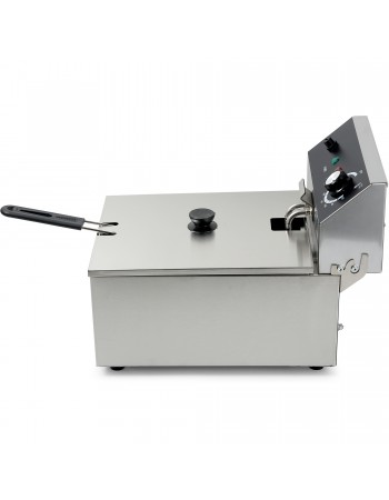 Commercial Fryer Single Electric 6 litre 2.5kW Countertop | TurcoBazaar HEF81A Commercial Fryer Single Electric 6 litre 2.5kW Countertop | TurcoBazaar HEF81A