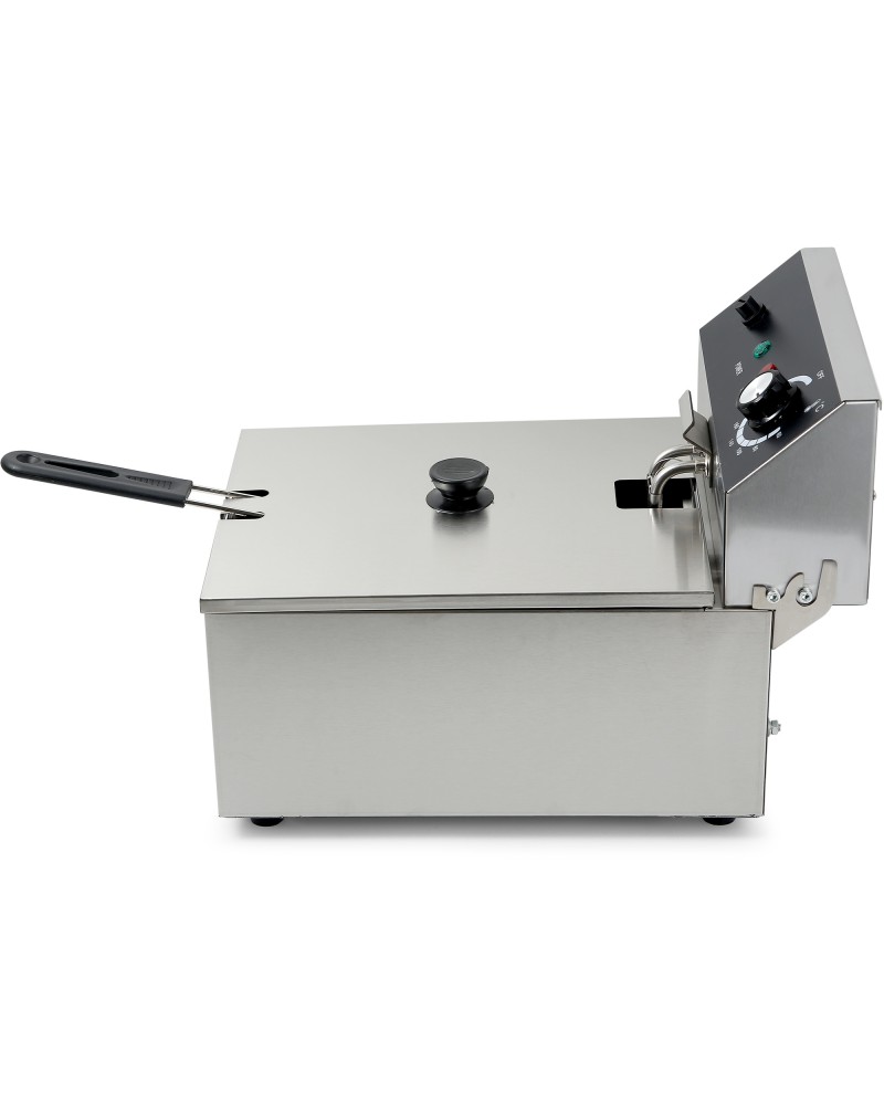 Commercial Fryer Single Electric 6 litre 2.5kW Countertop | TurcoBazaar HEF81A Commercial Fryer Single Electric 6 litre 2.5kW Countertop | TurcoBazaar HEF81A