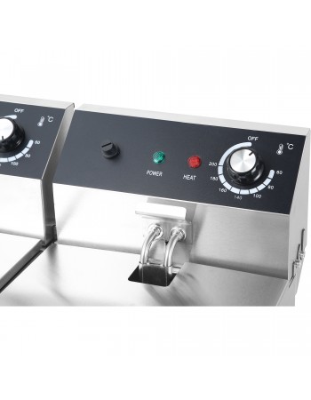 Commercial Fryer Double Electric 2x6 litre 5kW Countertop | TurcoBazaar HEF82A Commercial Fryer Double Electric 2x6 litre 5kW Countertop | TurcoBazaar HEF82A