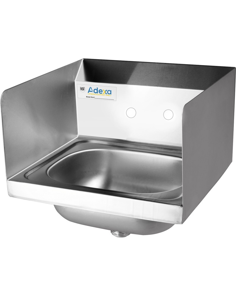 Wall mounted Hand Sink Wall mounted faucet Side splash Stainless steel | TurcoBazaar HS15SP