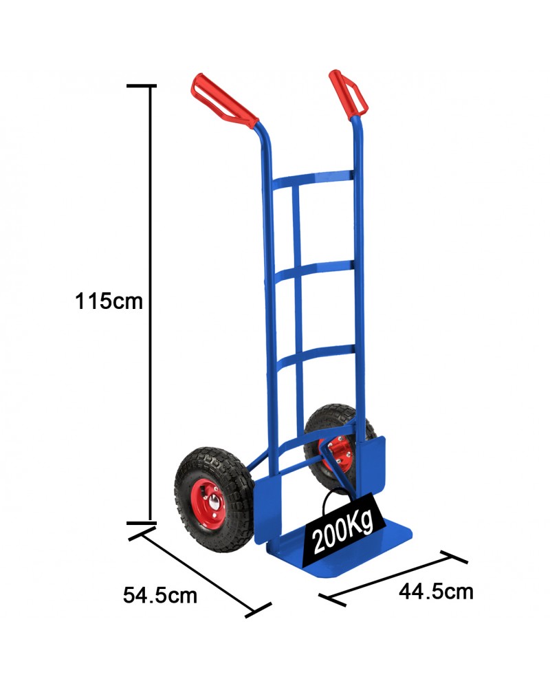Heavy Duty Sack Truck 200kg Capacity 445x545x1150mm | TurcoBazaar HT1861