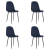 Bistro Dining Chair Black Fabric Indoors & Outdoors 440x520x875mm - Set of 4 | TurcoBazaar HYDC001VBLACK