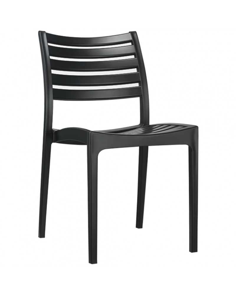 Bistro Dining Chair Plastic Black Indoors & Outdoors - Set of 4 | TurcoBazaar HYPP02 Bistro Dining Chair Plastic Black Indoors & Outdoors - Set of 4 | TurcoBazaar HYPP02