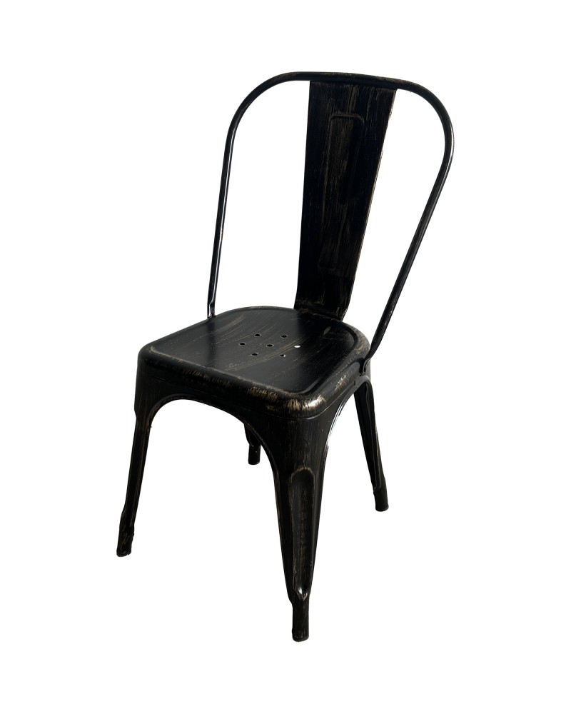 Industrial Dining Bistro Chair Aged Black Finish | TurcoBazaar HYX5031AGED Industrial Dining Bistro Chair Aged Black Finish | TurcoBazaar HYX5031AGED