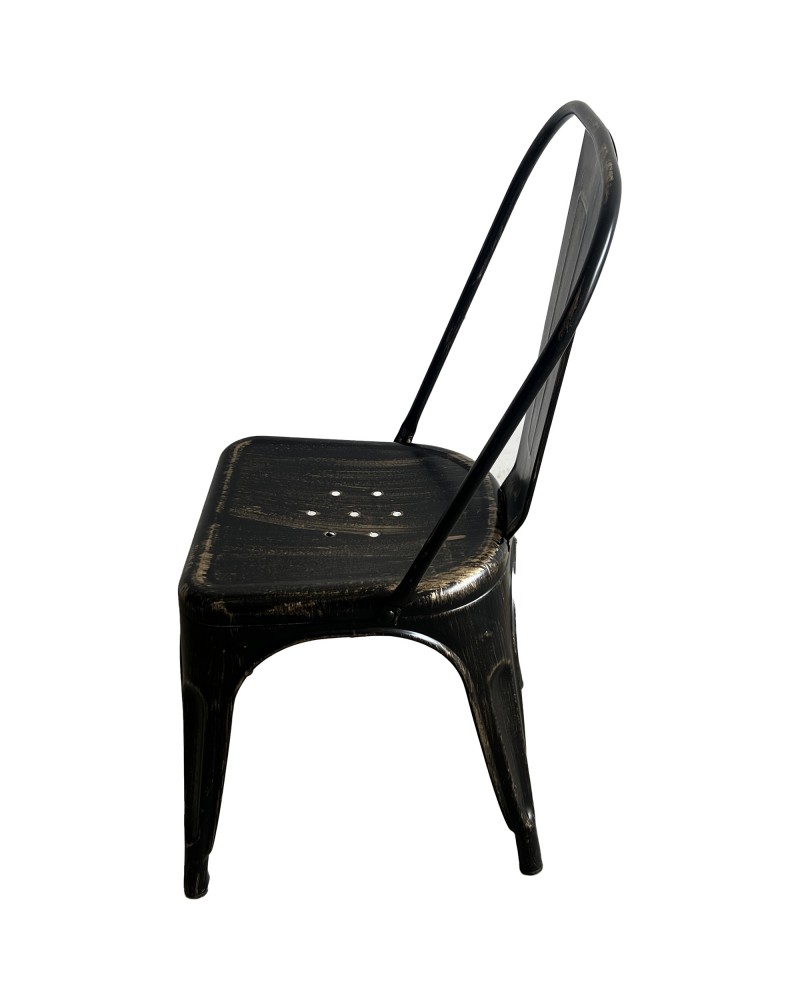 Industrial Dining Bistro Chair Aged Black Finish | TurcoBazaar HYX5031AGED Industrial Dining Bistro Chair Aged Black Finish | TurcoBazaar HYX5031AGED