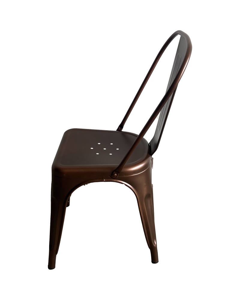 Vintage Industrial Metal Dining Bistro Chair Bronze Finish - Set of 4 | TurcoBazaar HYX5031BRONZE Vintage Industrial Metal Dining Bistro Chair Bronze Finish - Set of 4 | TurcoBazaar HYX5031BRONZE