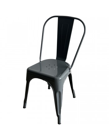 Vintage Industrial Metal Dining Bistro Chair Steel Gray Finish - Set of 4 | TurcoBazaar HYX5031STEELGRAY Vintage Industrial Metal Dining Bistro Chair Steel Gray Finish - Set of 4 | TurcoBazaar HYX5031STEELGRAY