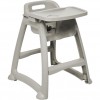 Sturdy Baby High Chair with Tray & Castors Stackable 540x611x740mm | TurcoBazaar JGM1402
