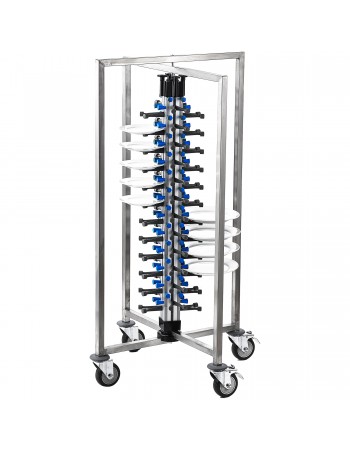 Commercial 48-Plate Mobile Plate Rack 730x730x1260mm | TurcoBazaar JWDC48