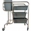 Professional Stainless Steel Bussing Trolley 800x460x950mm | TurcoBazaar JYXRC0472