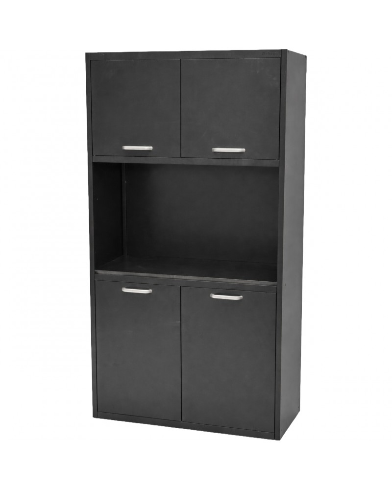Heavy Duty Steel Upright Storage Cabinet with 4 Doors 1850x900x400mm Black | TurcoBazaar JYKM02