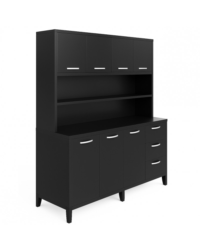Heavy Duty Steel Upright Storage Cabinet with 7 Doors and 3 Drawers, 1900x1600mm Black | TurcoBazaar JYKM04