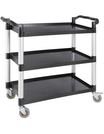 Professional Utility Trolley Multi-purpose 3 tier Black 860x420x930mm | TurcoBazaar JYXUC405BLACK