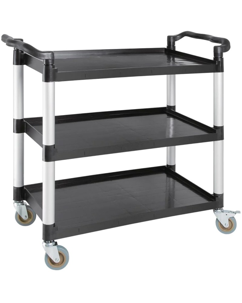 Professional Utility Trolley Multi-purpose 3 tier Black 860x420x930mm | TurcoBazaar JYXUC405BLACK