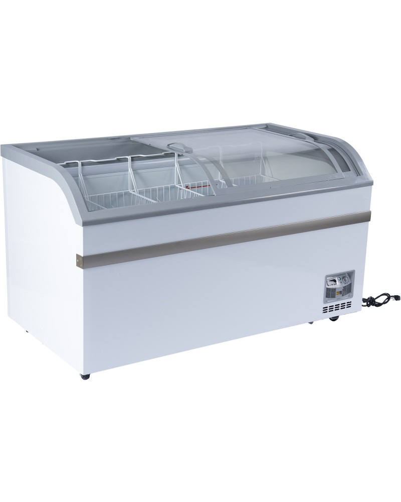 Commercial Horizontal Display Freezer 500 Litres 2 Glass Doors 5 Shelves 1475x757x858mm Ventilated Cooling | TurcoBazaar KOBE214 Commercial Horizontal Display Freezer 500 Litres 2 Glass Doors 5 Shelves 1475x757x858mm Ventilated Cooling | TurcoBazaar KOBE214