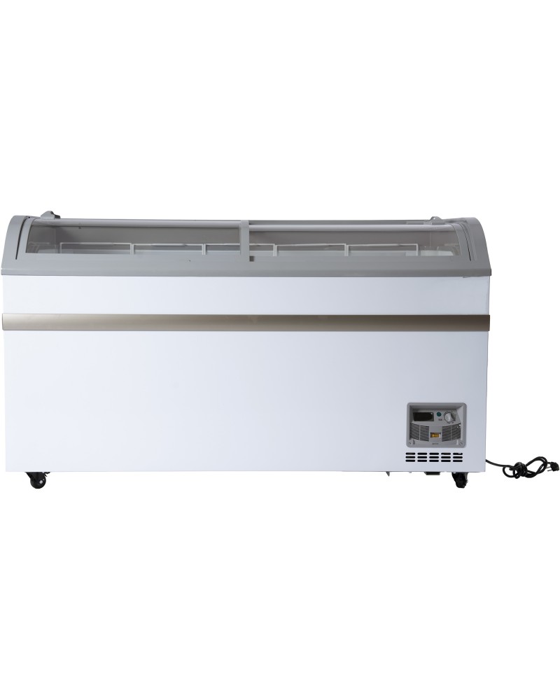 Commercial Horizontal Display Freezer 500 Litres 2 Glass Doors 5 Shelves 1475x757x858mm Ventilated Cooling | TurcoBazaar KOBE214 Commercial Horizontal Display Freezer 500 Litres 2 Glass Doors 5 Shelves 1475x757x858mm Ventilated Cooling | TurcoBazaar KOBE214