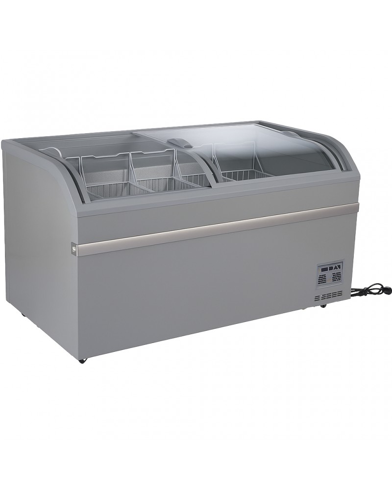 Commercial Horizontal Display Freezer with Shelves 580 Litres 2 Glass Doors 1500x850x880mm Ventilated Cooling Automatic Defrost | TurcoBazaar KOBE222 Commercial Horizontal Display Freezer with Shelves 580 Litres 2 Glass Doors 1500x850x880mm Ventilated Cooling Automatic Defrost | TurcoBazaar KOBE222