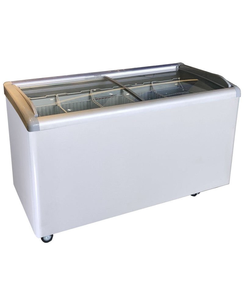 Commercial Horizontal Display Freezer with Baskets 515 Litres 2 Glass Doors Ventilated Cooling 1510x694x900mm | TurcoBazaar KOBE308 Commercial Horizontal Display Freezer with Baskets 515 Litres 2 Glass Doors Ventilated Cooling 1510x694x900mm | TurcoBazaar KOBE308