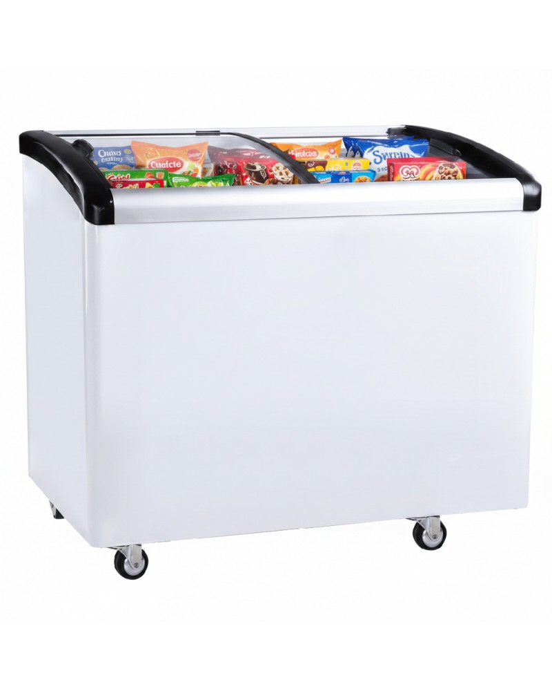 Commercial Horizontal Display Freezer with Baskets 265 Litres 2 Glass Doors Ventilated Cooling 1000x650x910mm | TurcoBazaar KOBE310 Commercial Horizontal Display Freezer with Baskets 265 Litres 2 Glass Doors Ventilated Cooling 1000x650x910mm | TurcoBazaar KOBE310