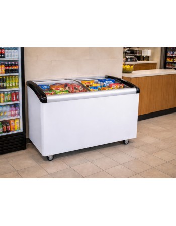 Commercial Horizontal Display Freezer with Baskets 265 Litres 2 Glass Doors Ventilated Cooling 1000x650x910mm | TurcoBazaar KOBE310 Commercial Horizontal Display Freezer with Baskets 265 Litres 2 Glass Doors Ventilated Cooling 1000x650x910mm | TurcoBazaar KOBE310