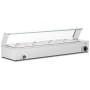 Commercial Stainless Steel Bain Marie with Glass Guard and 4 × 1/2 GN Pans & Lids 1490×375×335mm | TurcoBazaar M204