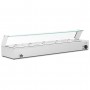 Commercial Stainless Steel Bain Marie with Glass Guard and 5 × 1/2 GN Pans & Lids 1490×375×335mm | TurcoBazaar M205