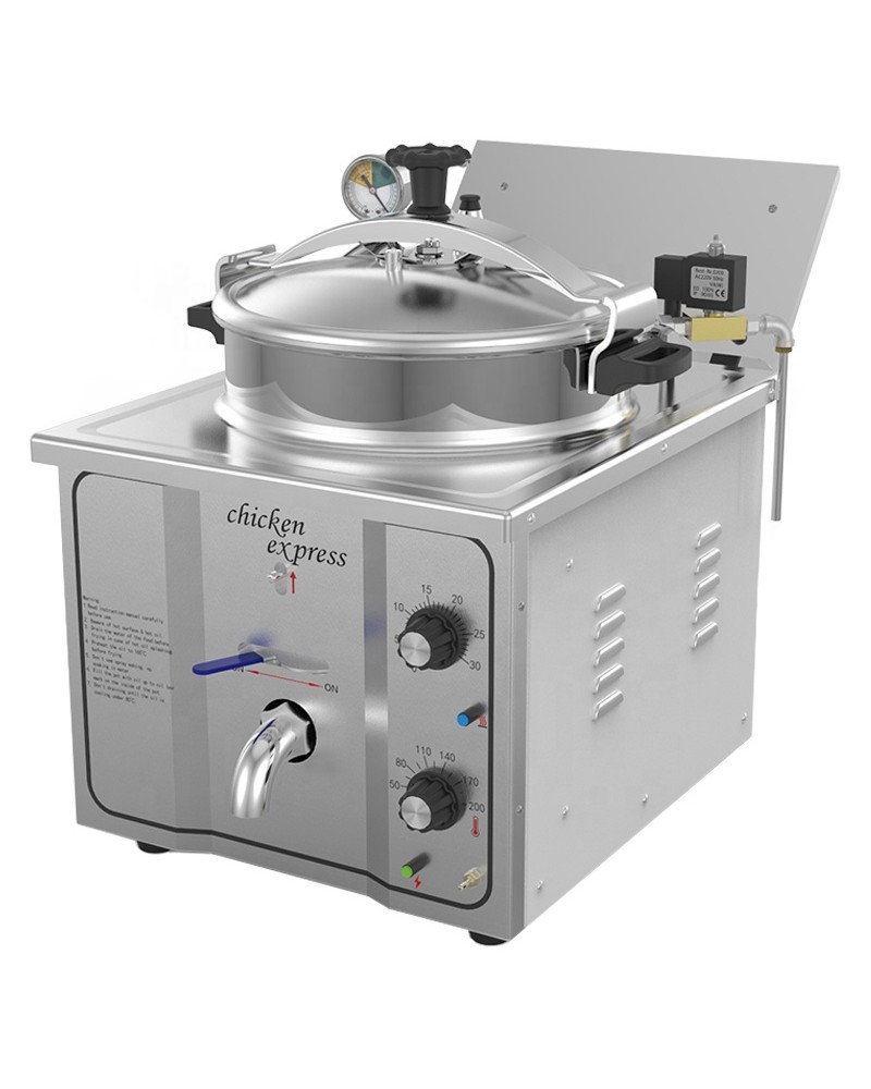 Commercial Pressure Fryer 15 litres 3kW Countertop | TurcoBazaar MDXZ16 Commercial Pressure Fryer 15 litres 3kW Countertop | TurcoBazaar MDXZ16