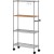 Chrome 4-Tier Utility Trolley Cart with Wooden Countertop 600x250x1200mm | TurcoBazaar MGA266