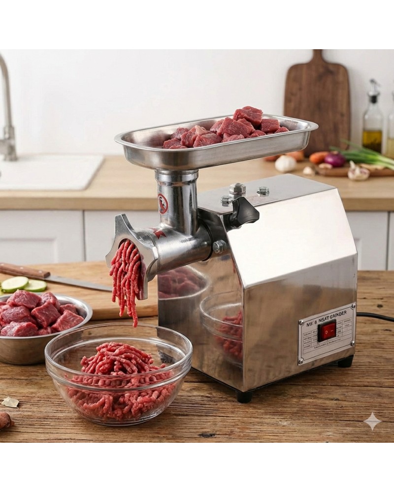 Commercial Electric Meat Grinder/Mincer Stainless Steel 310×180×340mm | TurcoBazaar MK8