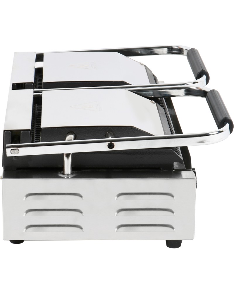 Heavy Duty Twin Panini Contact grill Dual Zone 3.6kW Ribbed | TurcoBazaar MLP813