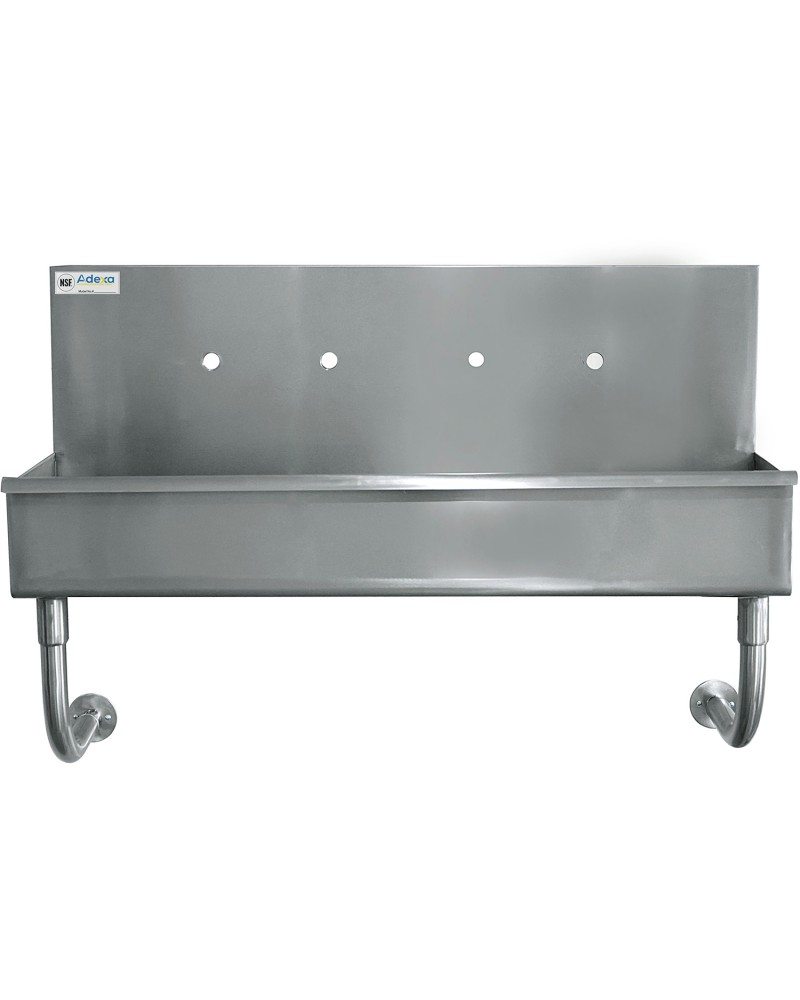 Multi-Station Hand Sink for 2 faucets Back splash Stainless steel | TurcoBazaar MSHS1748 Multi-Station Hand Sink for 2 faucets Back splash Stainless steel | TurcoBazaar MSHS1748