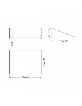 Microwave Shelf Stainless Steel 610x457x201mm | TurcoBazaar MWS1824