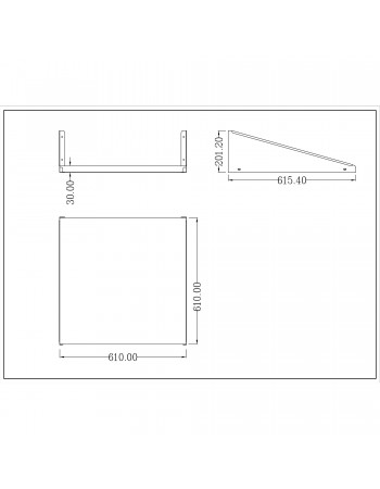 Microwave Shelf Stainless steel 600x600mm | TurcoBazaar MWS2424 Microwave Shelf Stainless steel 600x600mm | TurcoBazaar MWS2424