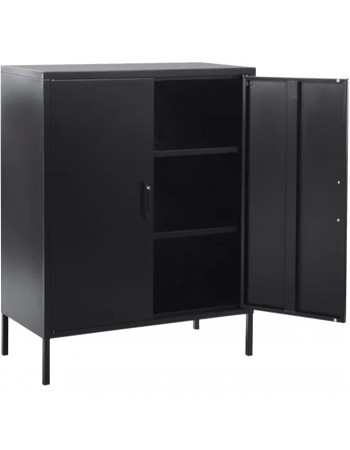 Commercial Steel Black Storage Cabinet 2 Shelves 2 Door 800x400x1020mm | TurcoBazaar MYHC02BLACK Commercial Steel Black Storage Cabinet 2 Shelves 2 Door 800x400x1020mm | TurcoBazaar MYHC02BLACK
