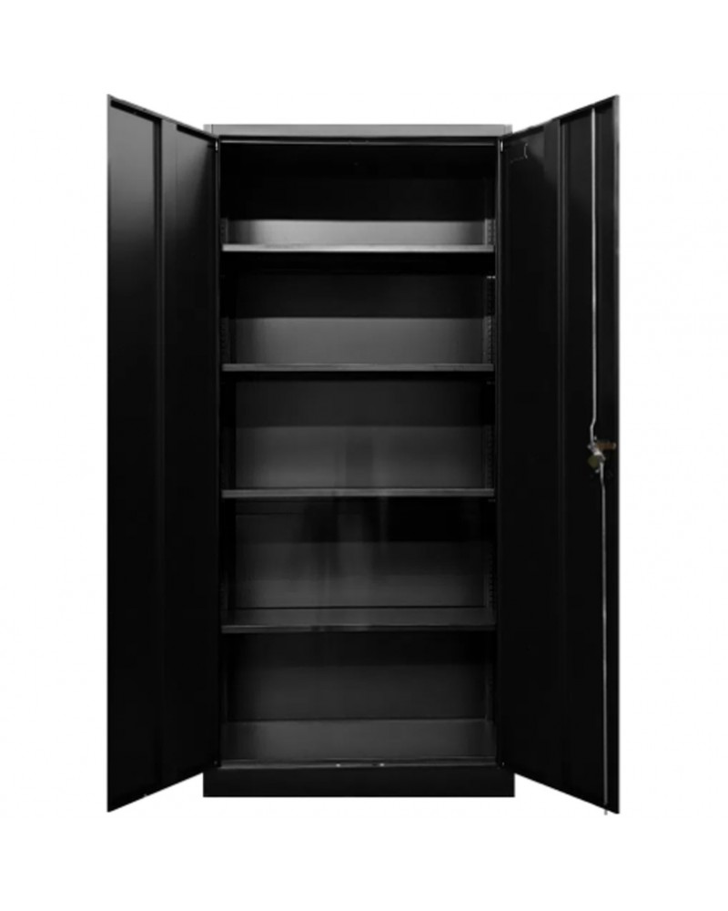 Commercial Black Steel Cabinet 4 Shelves 2 Door 900x400x1850mm | TurcoBazaar MYOC06 Commercial Black Steel Cabinet 4 Shelves 2 Door 900x400x1850mm | TurcoBazaar MYOC06