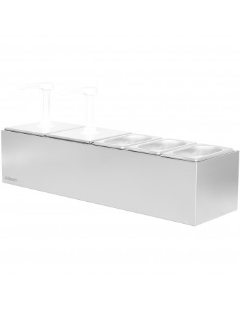 Commercial Twin 2 x 2.5 litre Pump Dispenser and 3x1.1 litre pans |  NHGN164B