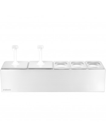 Commercial Twin 2 x 2.5 litre Pump Dispenser and 3x1.1 litre pans |  NHGN164B