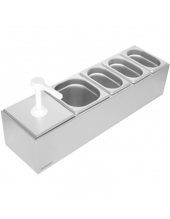 Commercial Twin 2 x 2.5 litre Pump Dispenser and 3x1.1 litre pans |  NHGN164B