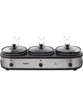 Ceramic Pot Slow Cooker 3x2.5 litres | TurcoBazaar NSC325
