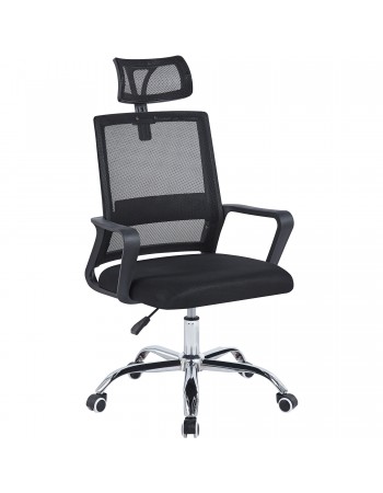 Mesh Office Chair with Headrest Black | TurcoBazaar OC203