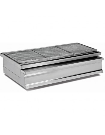 Professional Stainless steel Charcoal Grill with Firebrick & Ash drawer 1200x730x290mm | TurcoBazaar OCK020K