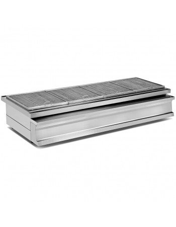 Professional Stainless steel Charcoal Grill with Firebrick & Ash drawer 1600x730x290mm | TurcoBazaar OCK030K