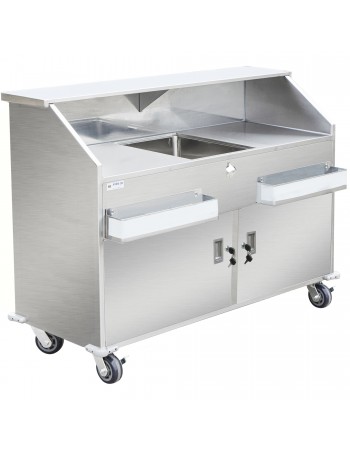 Commercial Portable Bar Stainless Steel with Doors 1550x580x1200mm | TurcoBazaar PB2361HDSS