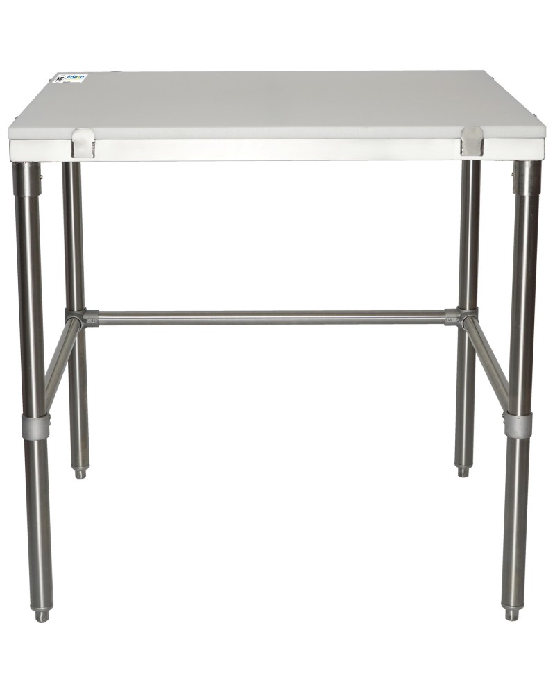 Professional Solid Stainless Steel Poly Top Work Table 900x600x900mm | TurcoBazaar PSWT600X900OB