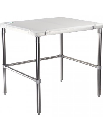 Professional Solid Stainless Steel Poly Top Work Table 900x600x900mm | TurcoBazaar PSWT600X900OB