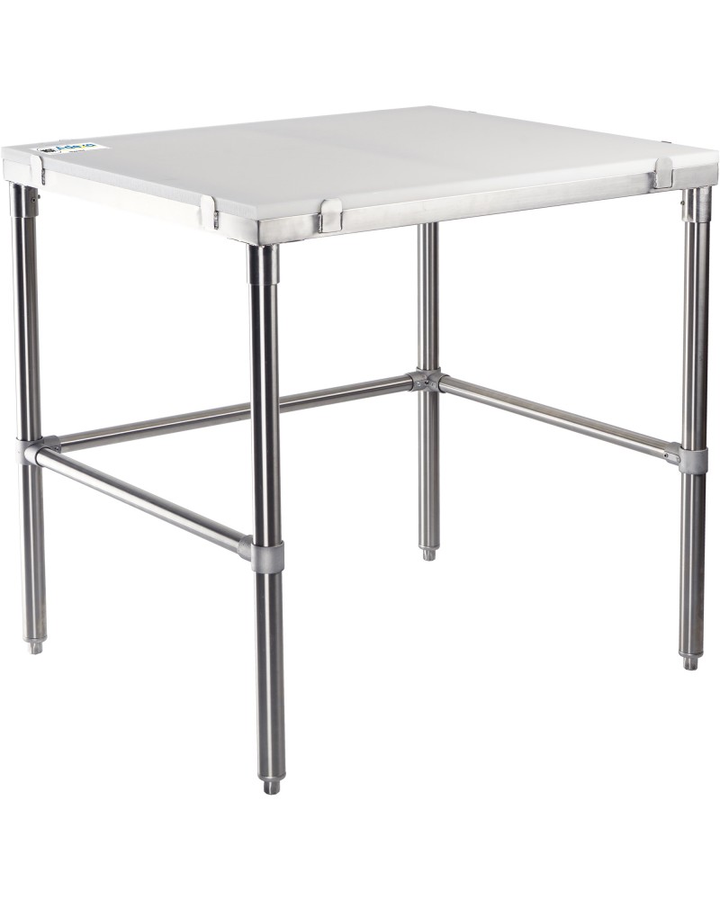Professional Solid Stainless Steel Poly Top Work Table 900x600x900mm | TurcoBazaar PSWT600X900OB