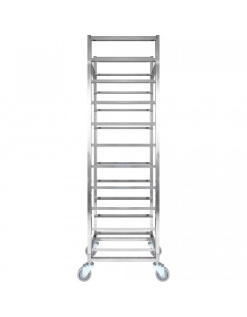 10 tier Rack/Tray/Pan Trolley for width 240-335 mm Stainless Steel | TurcoBazaar PT10