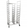 Stainless Steel Dual‑Row Tray Clearing Rack 10+10 Tiers | TurcoBazaar PT10D