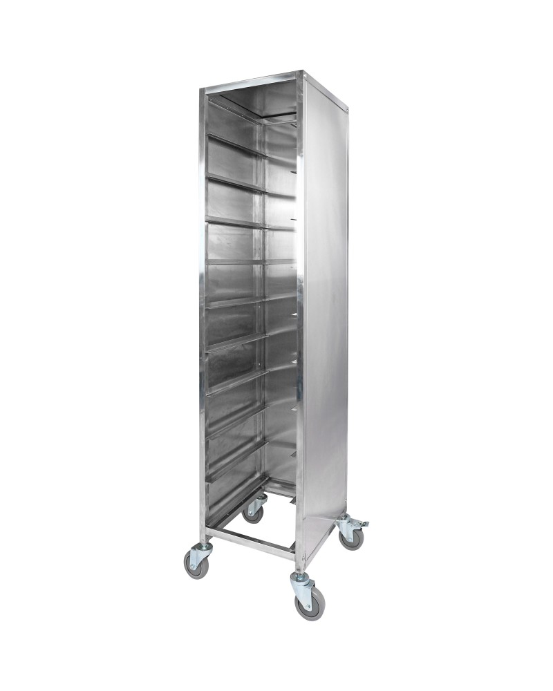 10 tier Rack/Tray/Pan Trolley for width 222–354mm Covered sides Stainless Steel | TurcoBazaar PT10P 10 tier Rack/Tray/Pan Trolley for width 222–354mm Covered sides Stainless Steel | TurcoBazaar PT10P