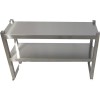 Double Tier Overshelf with Square Tubing Stainless Steel 1800x280x600mm | TurcoBazaar QNH108